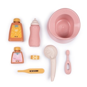 Set de baie pentru papusi Smoby Baby Nurse, 8 accesorii, din plastic reciclat - Img 3