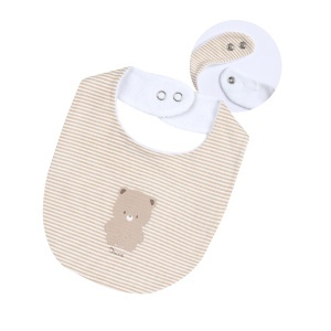 Set de Bavete Chicco - 5 Bavete din Frottee, 100 Bumbac, Design cu Ursuleti - Img 3