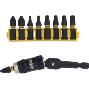 Set de biti pentru suruburi DEWALT Extreme Impact Torsion, 10 piese, cu suport magnetic