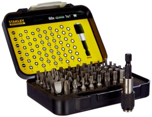 Set de biti Stanley, 61 piese, 14, cu suport magnetic, model 1-13-902