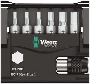 Set de Bits Wera 05056168001, 7 piese, Hex-Plus, cu suport magnet - Img 9
