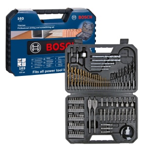 Set de burghie si biti Bosch Professional 103 piese, pentru lemn, metal si piatra