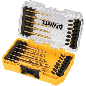 Set de burghie si biti FLEXTORQ DT70748T 24 piese otel HSS tratament metalic