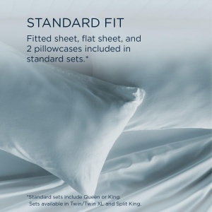 Set de cearceafuri din bumbac Tempur, Sleepy Blue, King Size - Img 8
