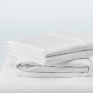 Set de cearsafuri din bumbac Tempur, alb, pentru pat Split Cal King - Img 7