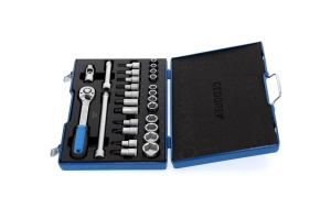 Set de chei cu clichet GEDORE 27 piese, 12, 10-30 mm, din otel cromat - Img 2