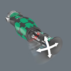 Set de chei cu clichet Wera 8009 Zyklop Pocket, 17 piese, negru-verde - Img 7