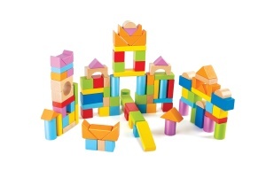 Set de Constructie Hape 101 Piese Lemn Colorat pentru Copii 12 Luni - Img 2