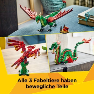 Set de Constructie LEGO Creator 3in1 Gruner Drache 31161 - 715 Piese, 3 Modele, pentru Copii 9 - Img 4