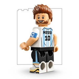 Set de Constructie LEGO Lionel Messi - Model 3D cu Minifigur, 500 Piese - Img 3