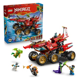Set de Constructie LEGO NINJAGO Wustensegler 3-in-1 cu 6 Minifigurine, 1214 Piese