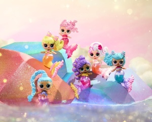 Set de creatie L.O.L. Surprise Mermaids Makeover Magic Tots, 6 figurine, lipgloss personalizat - Img 3