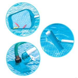 Set de curatare pentru piscina Intex 29056, plastic, albastru deschis - Img 2