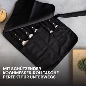 Set de cutite MasterChef din otel inoxidabil, 5 piese, cu suport canvas - Img 3