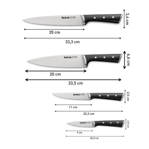 Set de cutite Tefal Ice Force K2324S74 4 piese lama rezistenta design ergonomic - Img 8