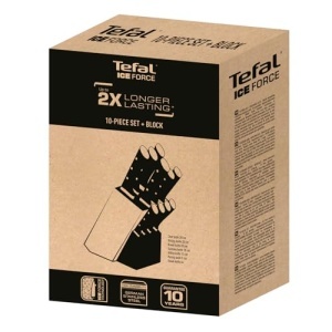 Set de cutite Tefal Ice Force K232SA 11 piese tehnologie Ice Force otel inoxidabil bloc din lemn - Img 14