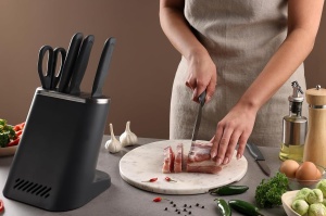 Set de cutite Zyliss 8 piese din otel japonez cu suport si foarfeca - Img 4