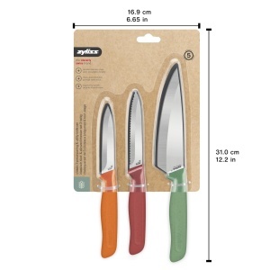 Set de cutite Zyliss Classic 3 piese din otel inoxidabil cu maner ergonomic - Img 6