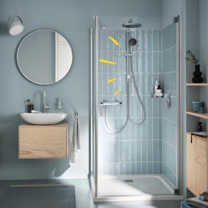Set de dus GROHE Vitalio Start 250 Flex crom sistem economisire apa 2 tipuri de jeturi - Img 2