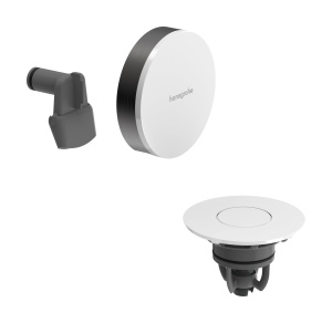 Set de evacuare pentru cada hansgrohe Exafill, Brushed Black ChromeAlb, 52 mm