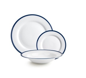 Set de Farfurii IBILI Provence, 12 piese, Porcelan, pentru 4 persoane, Alb