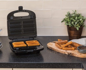Set de farfurii suplimentare Russell Hobbs de 3 [Cake Pop, Mini Gogoase si Churros] Supliment pentru aparat multifunctional 3-1 Fiesta 24540-56 (farfurii antiaderente de inalta calitate, care pot fi spalate in masina de spalat vase) 25490-56 - Img 6