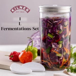 Set de Fermentare Kilner, 1 Litru, cu Capac cu Ventilatie - Img 2