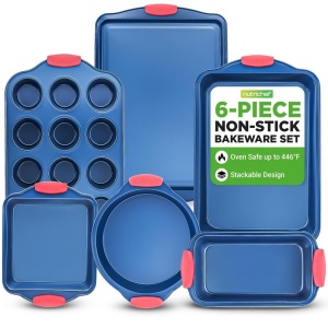 Set de forme de copt NutriChef 6 piese, antiaderente, cu manere din silicon - Img 1