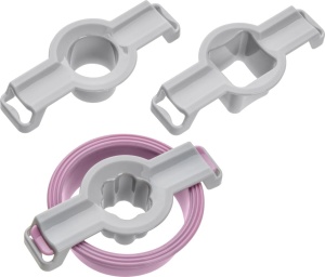 Set de forme de taiat pentru biscuiti Zenker Linzer, 4 piese, plastic, rozgri