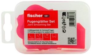 Set de Fugenglatter fischer, 4 piese, diverse radiani si unghi de 45, cutie plastic