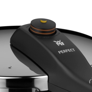 Set de inductie pentru oala sub presiune WMF Perfect One Pot 2 bucati, oala sub presiune 4.5l + 3l, semnal mare de gatit, 2 setari de caldura, maner capac detasabil, potrivit pentru toate tipurile de aragaz, otel inoxidabil - Img 7