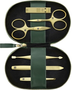 Set de ingrijire a unghiilor ZWILLING 6 piese, etui din piele de mar verde, premium