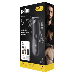 Set de ingrijire corporala Braun Series 5, 9 in 1, cu lama ultra ascutita, negru - Img 8