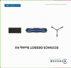 Set de inlocuire ECOVACS pentru DEEBOT X8, 1 perie principala, 2 perii laterale, 3 filtre antibacteriene - Img 2
