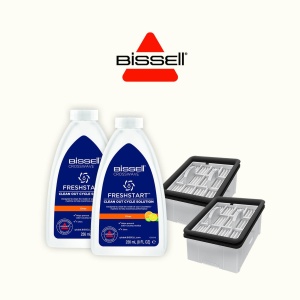 Set de intretinere BISSELL FreshStart, 2 x 236 ml solutie si 2 filtre antibacteriene - Img 2