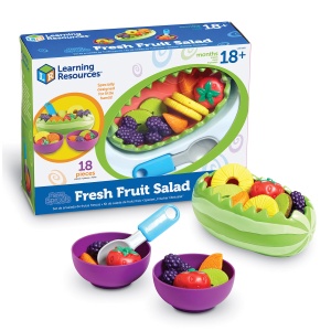 Set de joaca alimente din plastic Learning Resources New Sprouts - Salata de fructe, 2 ani, culori vibrante