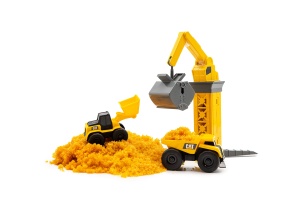 Set de Joaca CAT Little Machines - 2 Vehicule, Kran Functionabil, Insta-Dirt