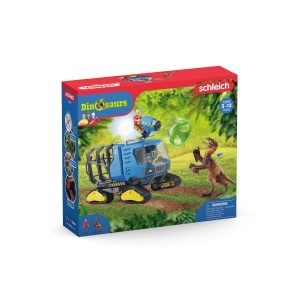 Set de Joaca cu Dinozauri Schleich 42604 Vehicul de Urmarire cu 5 Piese - Img 9