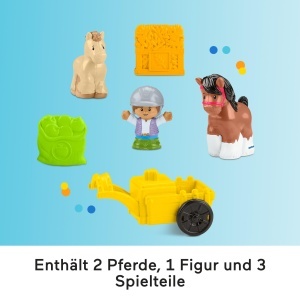 Set de Joaca Ferma cu Cai Fisher-Price Little People, 2 Cai si Accesorii - Img 5
