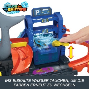 Set de joaca Hot Wheels - Autowaschanlage cu efect de schimbare a culorii, model HTN82 - Img 6