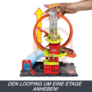 Set de Joaca Hot Wheels City Super-Looping cu Lift Manual si Rampa Transparenta - Img 5