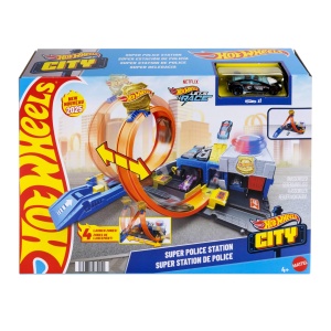 Set de Joaca Hot Wheels City Super Statia de Politie cu Masinuta Die-Cast 164 - Img 7