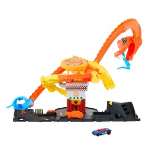 Set de Joaca Hot Wheels Pizza Slam Cobra Attack - 1 Masina Inclusa, Diverse Trasee