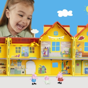 Set de joaca Peppa Pig - Casa mare de 80 cm cu 3 figurine si 11 accesorii - Img 9