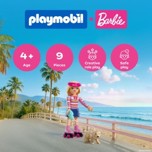 Set de joaca PLAYMOBIL Barbie Malibu cu papusa si catelus, role si sneakers - Img 2