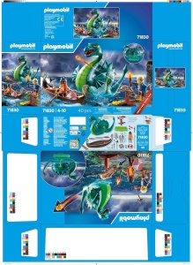Set de Joaca PLAYMOBIL cu Vikingi si Monstru Marin, 71830, Jucarie Creativa pentru Copii de la 4 Ani - Img 7