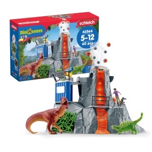 Set de Joaca Schleich Dinosauri - Expeditia Mare a Vulcanului, 60 piese, pentru copii de la 3 ani