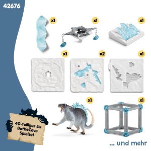 Set de Joaca Schleich ELDRADOR Battle CAVE Eisratte 42676, 40 Piese, pentru Copii de la 7 Ani - Img 7