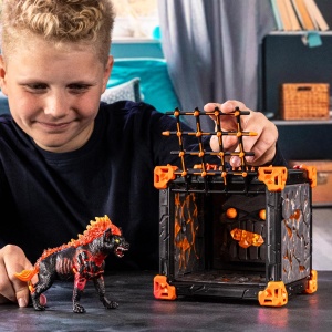Set de Joaca Schleich ELDRADOR - Battle Cave Lavahyane, 27 Piese, Aventuri cu Lava - Img 2