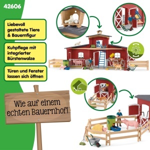 Set de Joaca Schleich - Ferma Mare cu Casa de Fermier, 92 Piese - Img 3